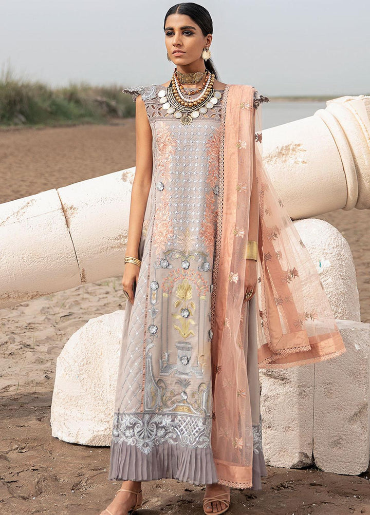 Azalea Embroidered Lawn Suits Unstitched 3 Piece AZA21F 03 Grey - Festive Collection