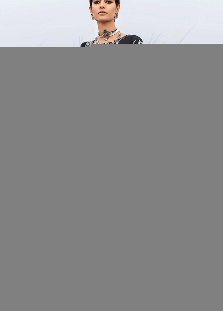 Azalea Embroidered Lawn Suits Unstitched 3 Piece AZA21F 09 Black - Festive Collection