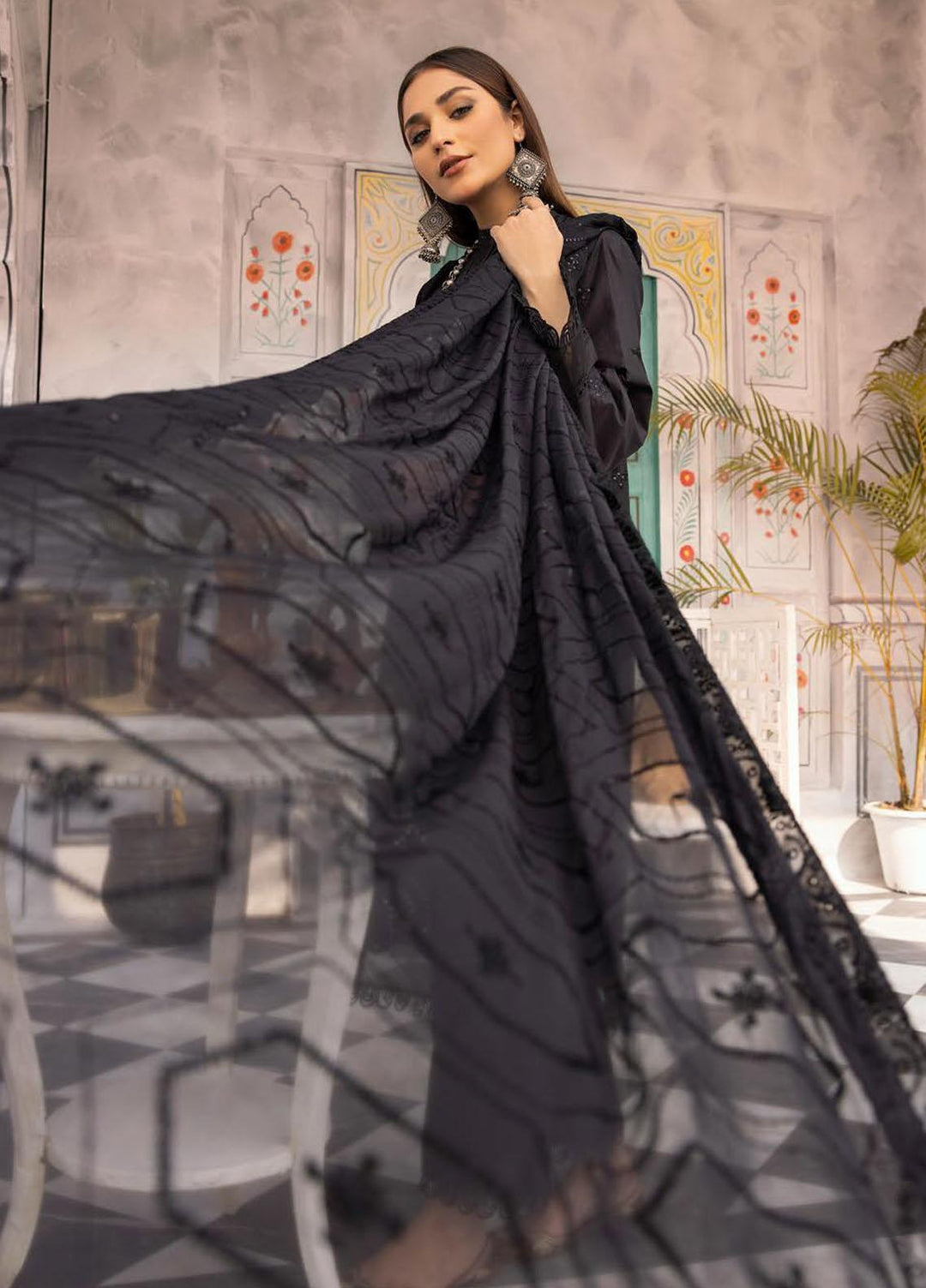 Azure By Aalaya Embroidered Lawn Suits Unstitched 3 Piece ALY23A D-1 - Summer Collection