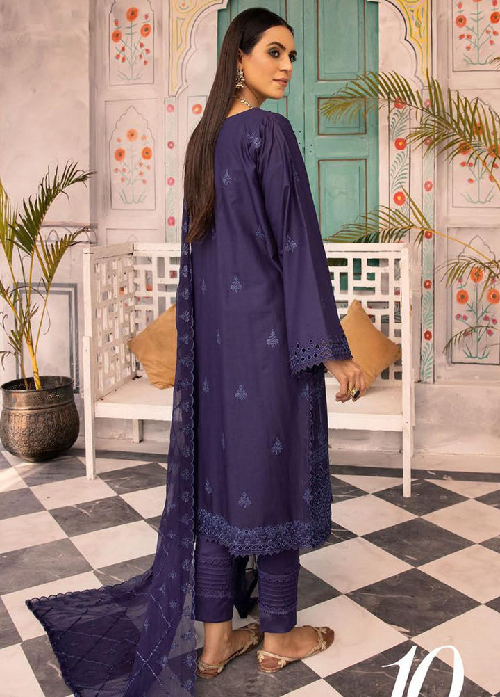 Azure By Aalaya Embroidered Lawn Suits Unstitched 3 Piece ALY23A D-10 - Summer Collection