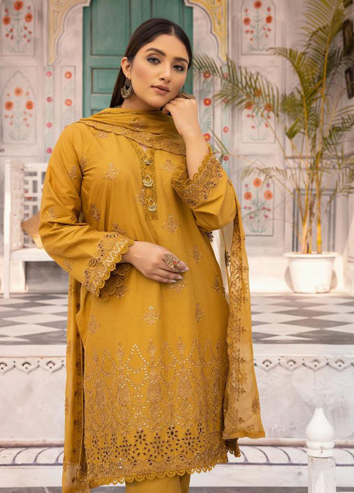 Azure By Aalaya Embroidered Lawn Suits Unstitched 3 Piece ALY23A D-2 - Summer Collection