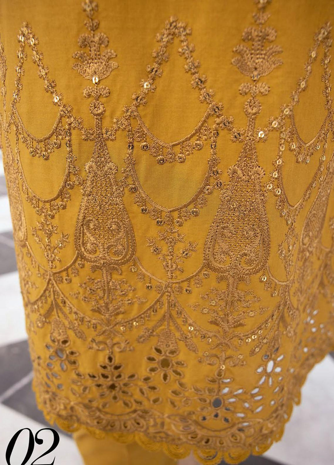 Azure By Aalaya Embroidered Lawn Suits Unstitched 3 Piece ALY23A D-2 - Summer Collection