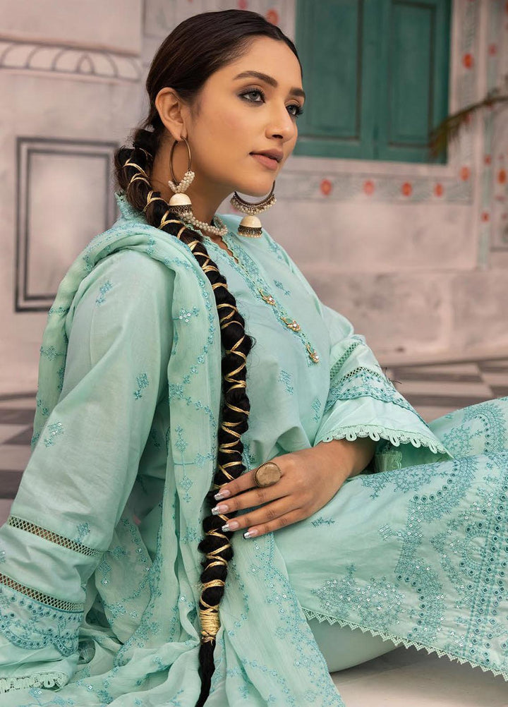 Azure By Aalaya Embroidered Lawn Suits Unstitched 3 Piece ALY23A D-3 - Summer Collection