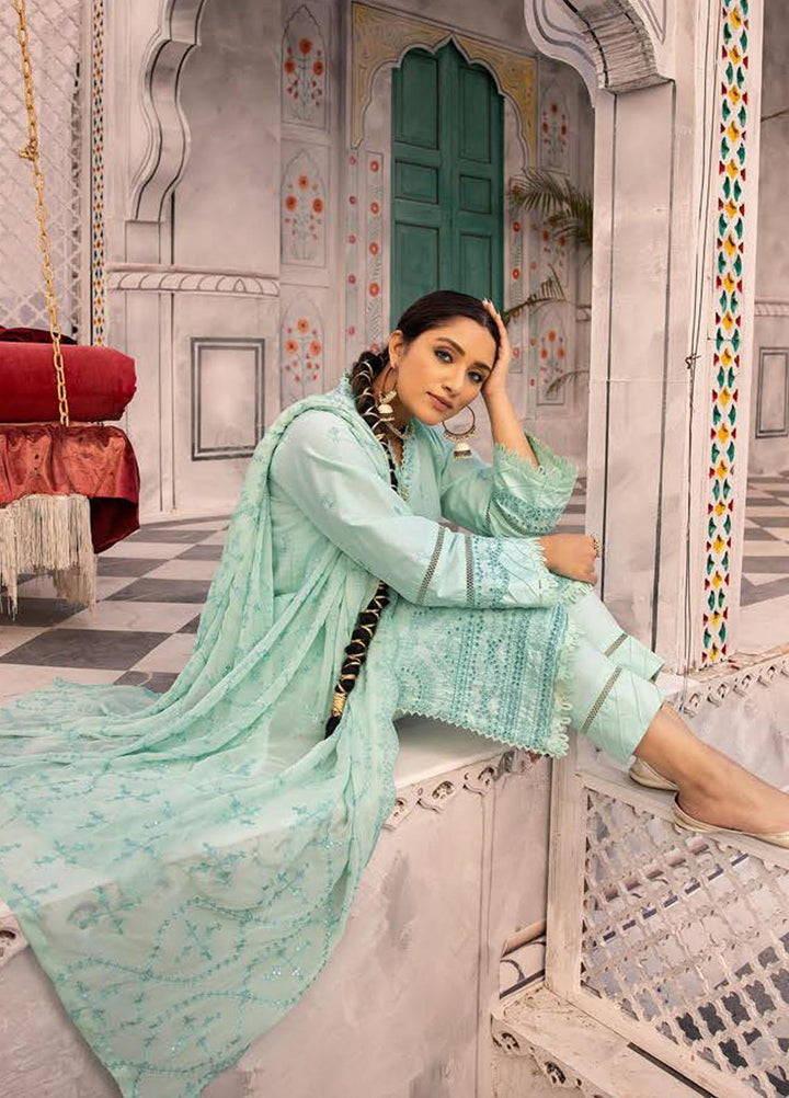 Azure By Aalaya Embroidered Lawn Suits Unstitched 3 Piece ALY23A D-3 - Summer Collection