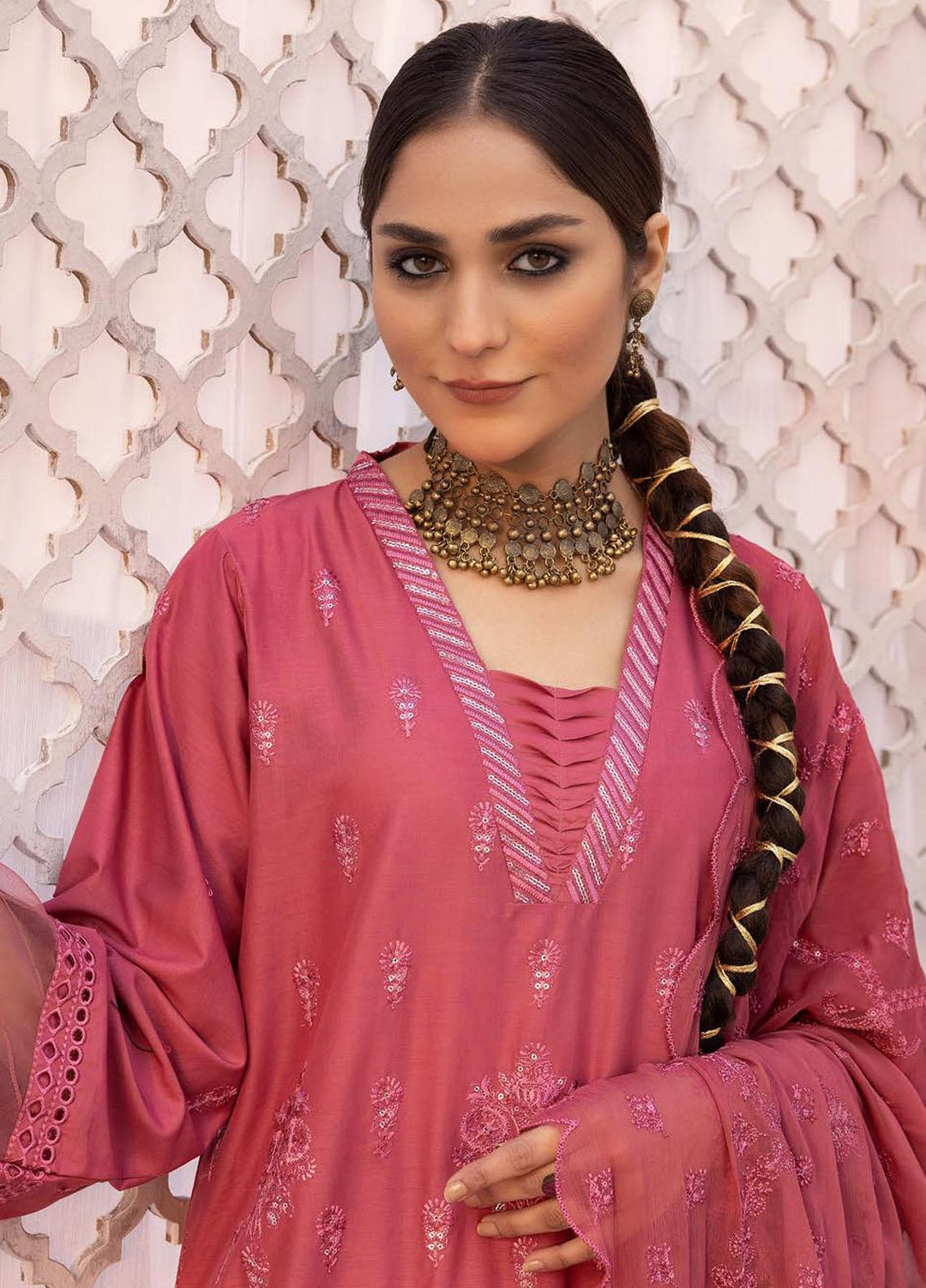 Azure By Aalaya Embroidered Lawn Suits Unstitched 3 Piece ALY23A D-4 - Summer Collection