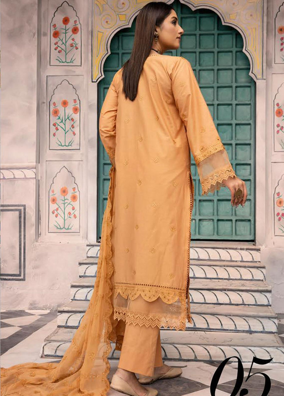 Azure By Aalaya Embroidered Lawn Suits Unstitched 3 Piece ALY23A D-5 - Summer Collection