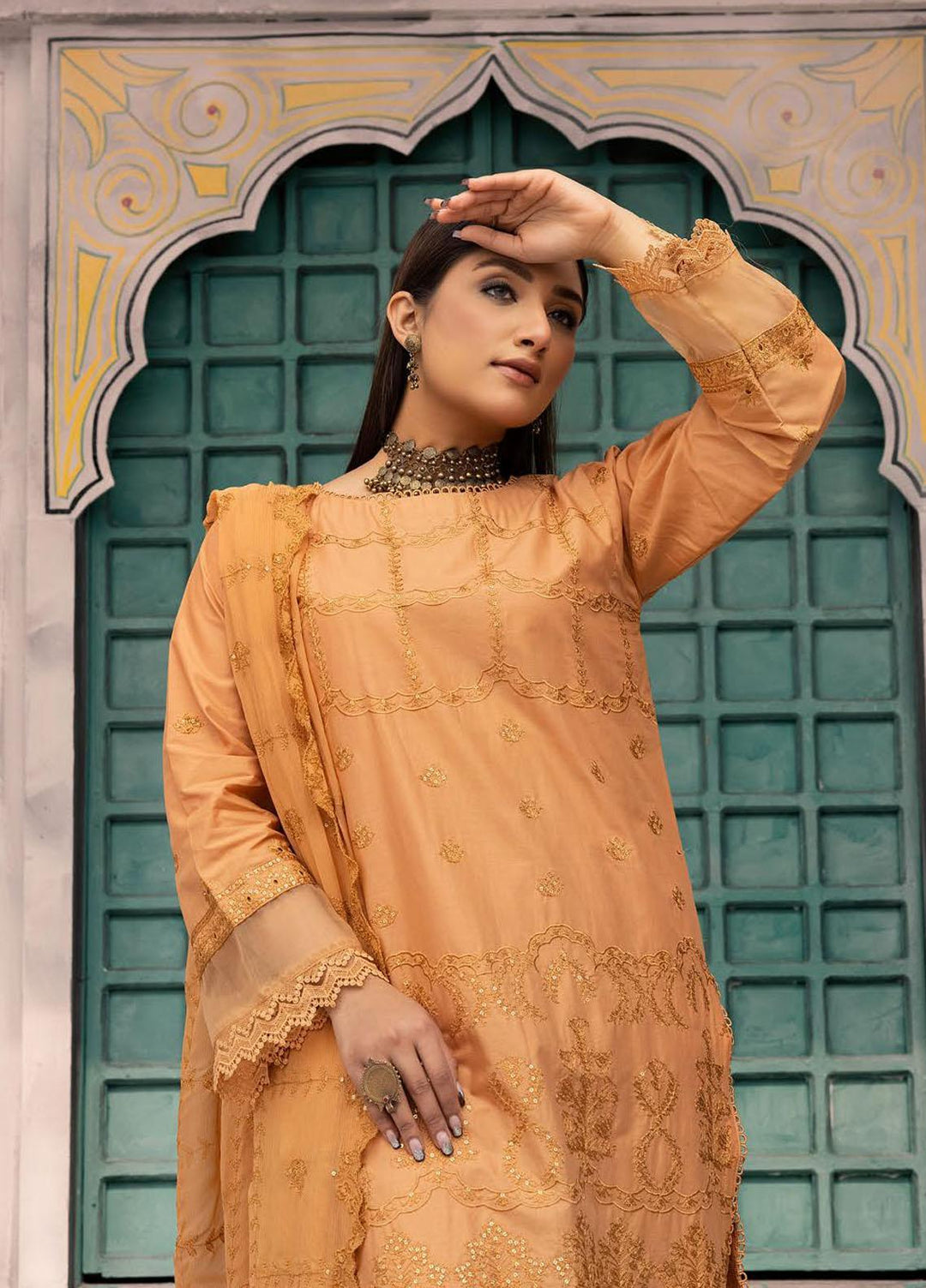 Azure By Aalaya Embroidered Lawn Suits Unstitched 3 Piece ALY23A D-5 - Summer Collection