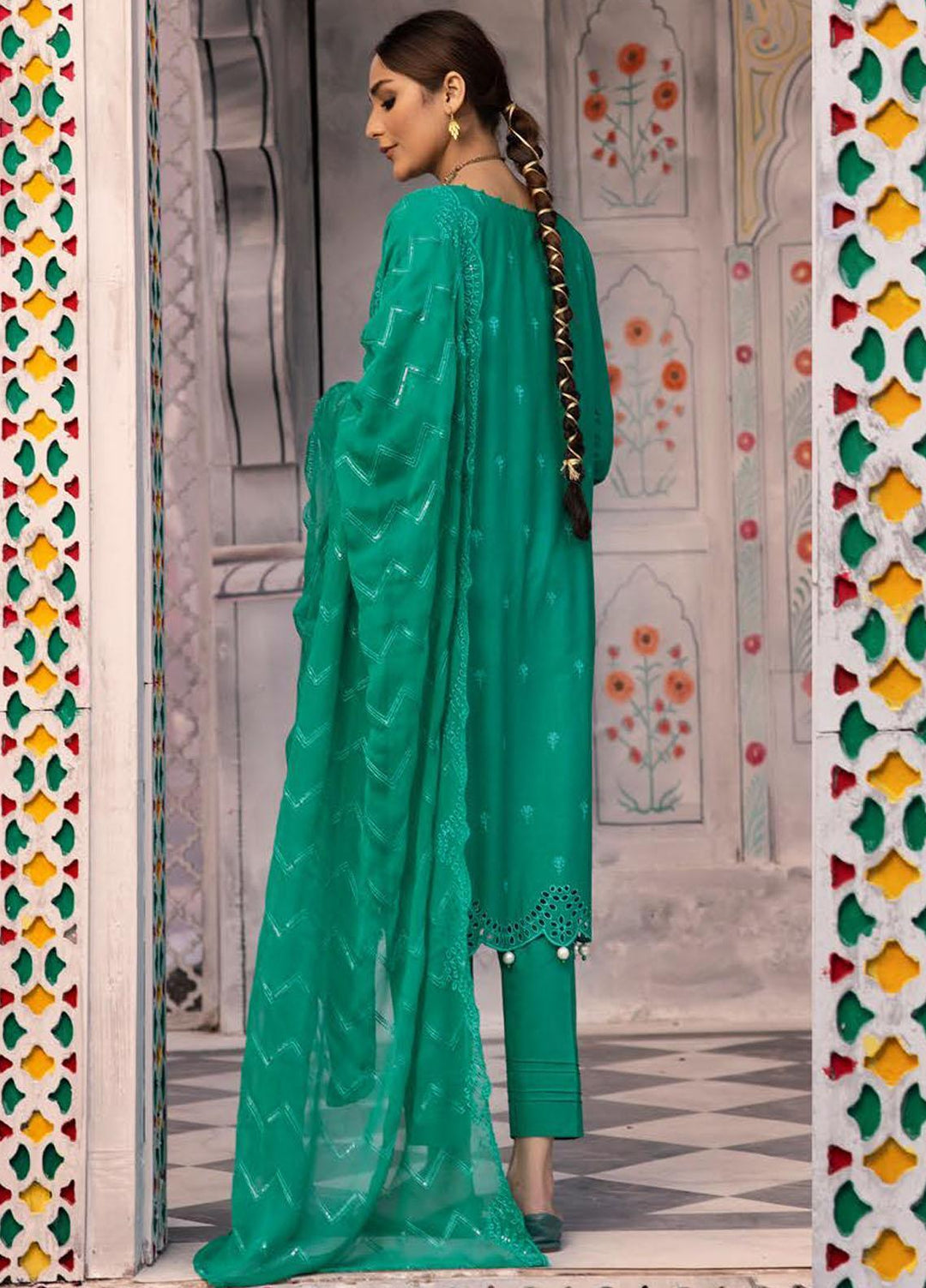 Azure By Aalaya Embroidered Lawn Suits Unstitched 3 Piece ALY23A D-6 - Summer Collection