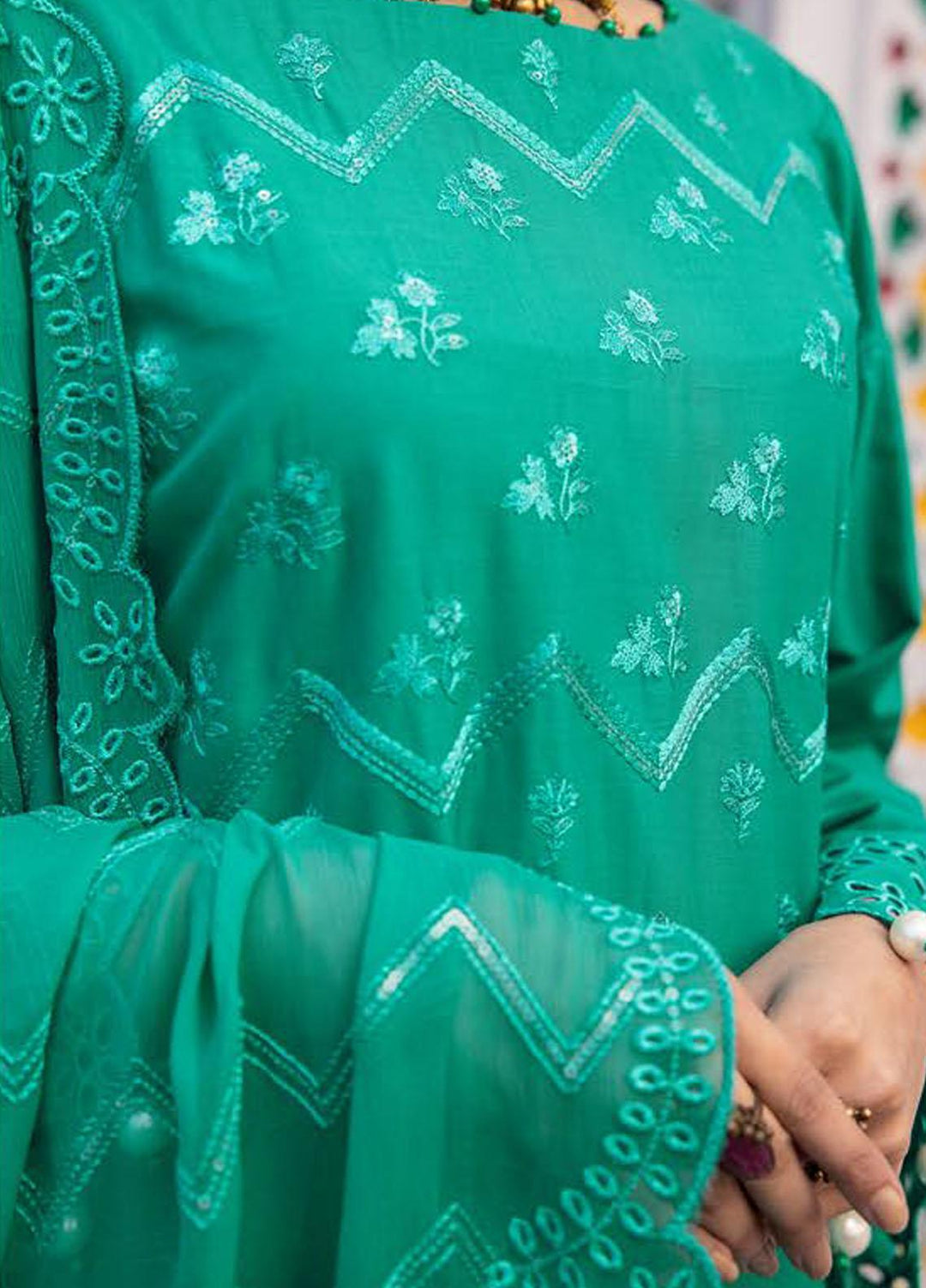 Azure By Aalaya Embroidered Lawn Suits Unstitched 3 Piece ALY23A D-6 - Summer Collection