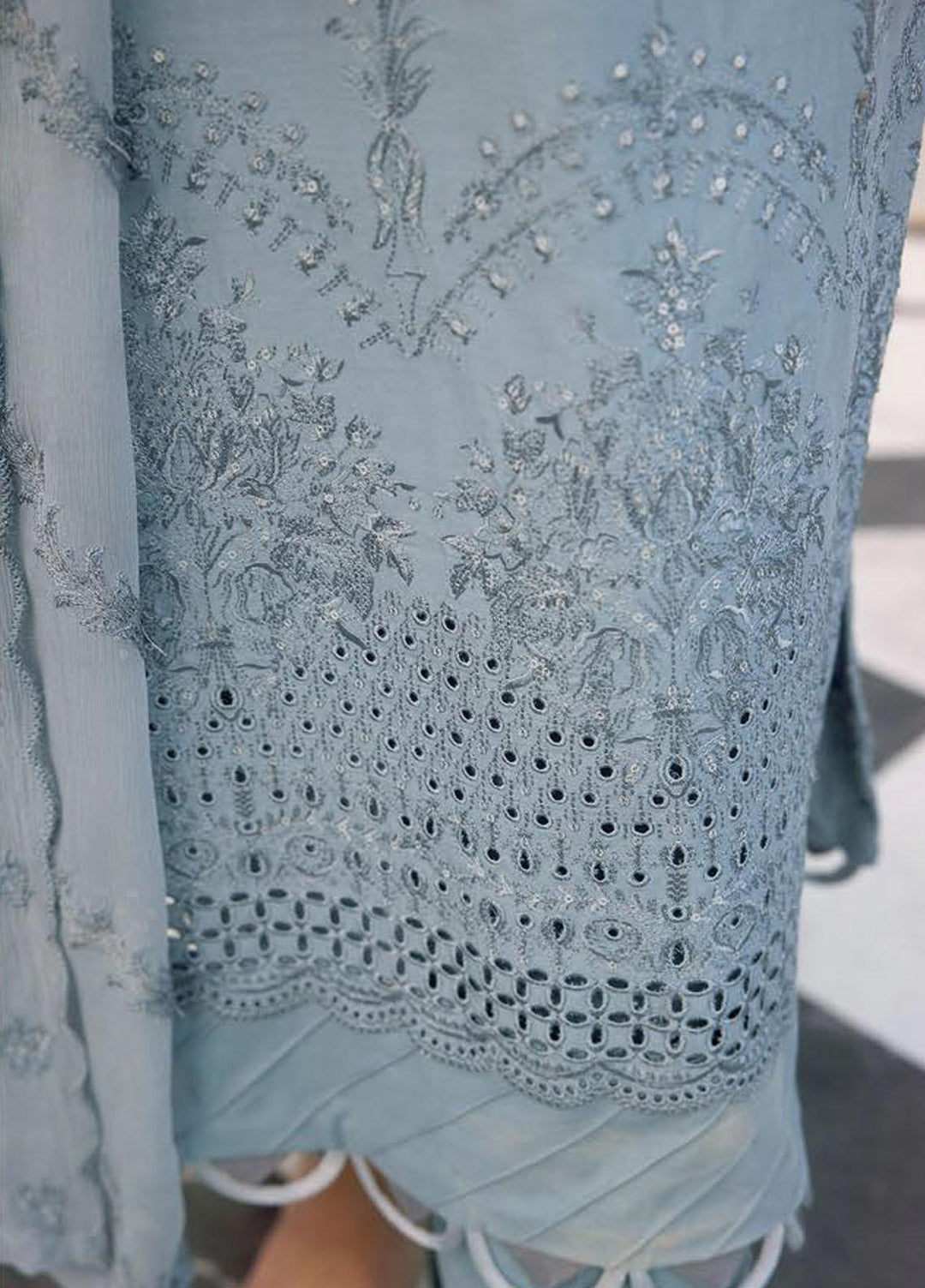 Azure By Aalaya Embroidered Lawn Suits Unstitched 3 Piece ALY23A D-8 - Summer Collection