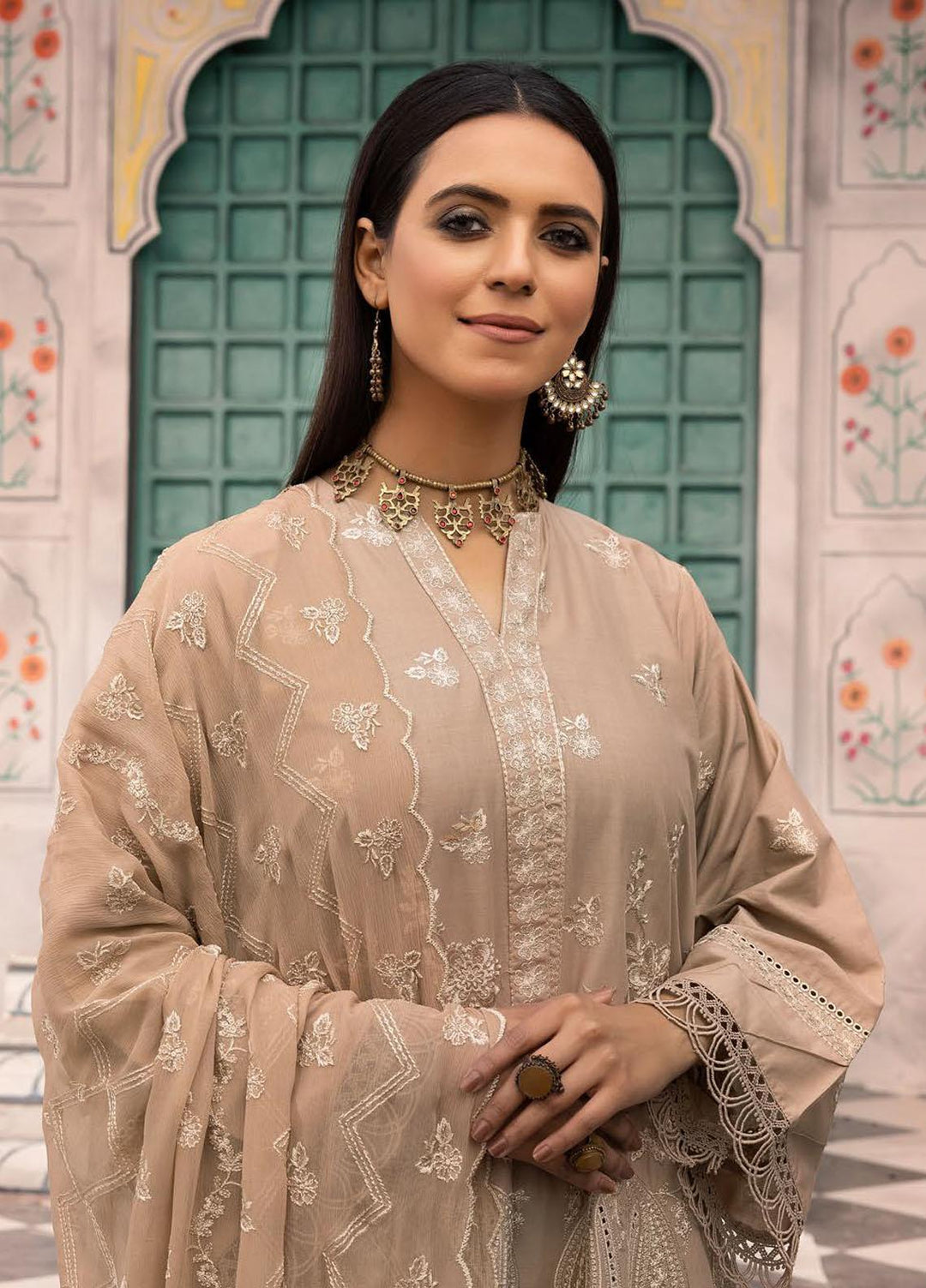 Azure By Aalaya Embroidered Lawn Suits Unstitched 3 Piece ALY23A D-9 - Summer Collection