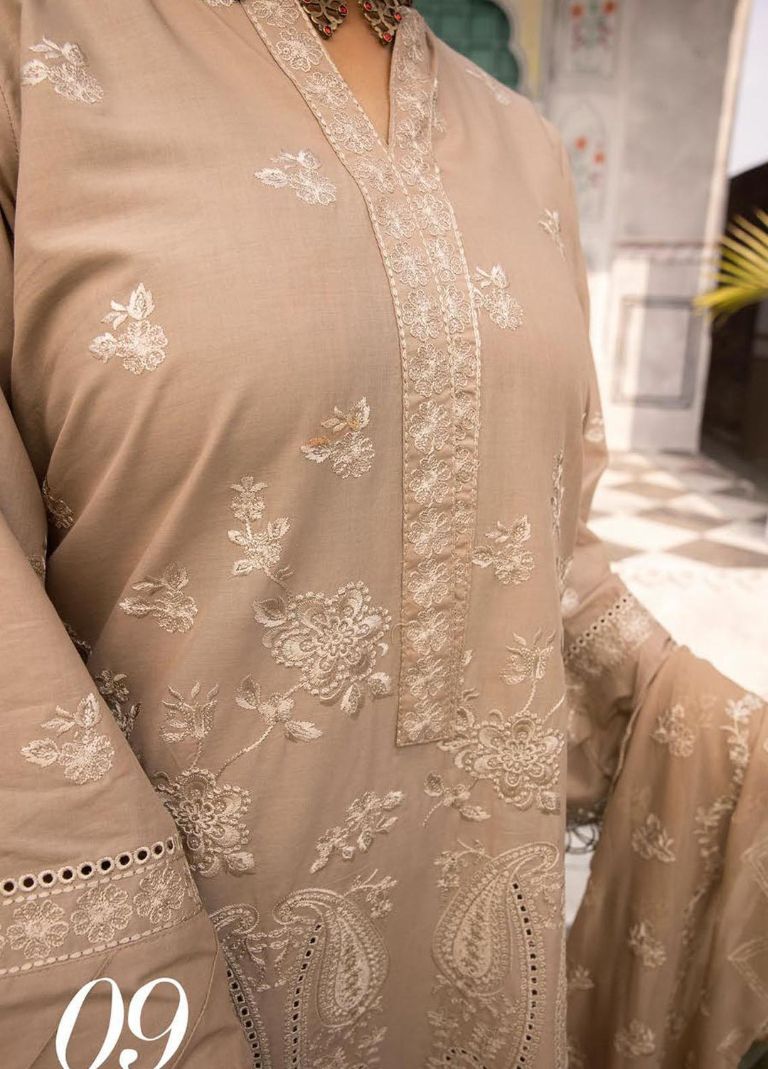 Azure By Aalaya Embroidered Lawn Suits Unstitched 3 Piece ALY23A D-9 - Summer Collection