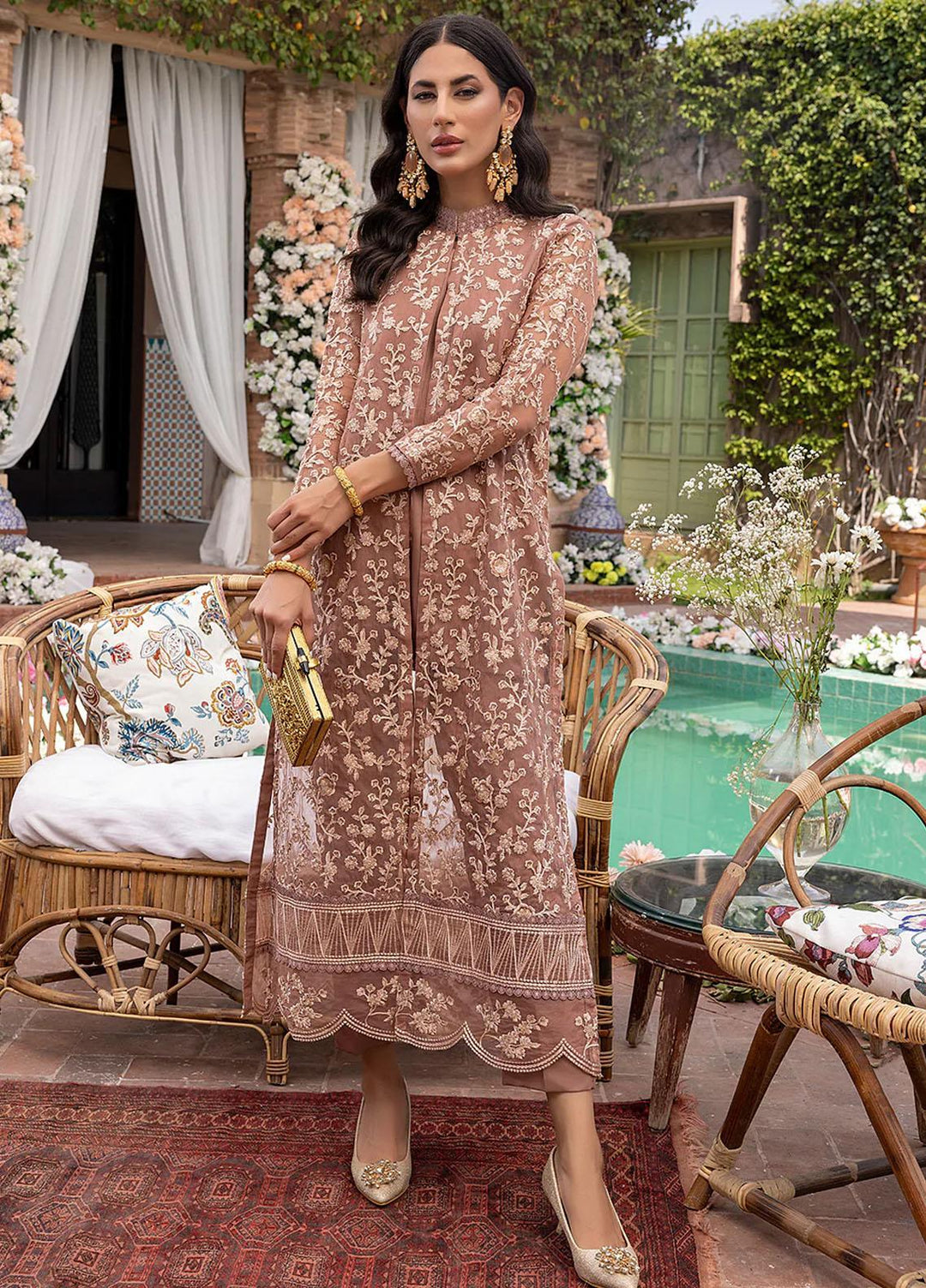Azure Luxury Pret   2 Piece Dress Florican FC293