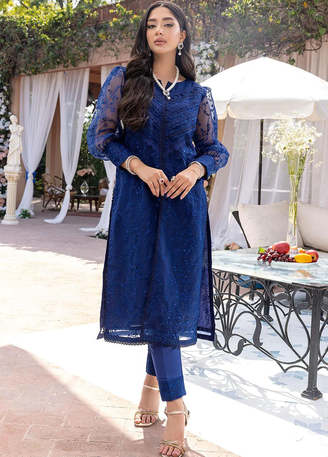 Azure Luxury Pret   2 Piece Dress Moonscape MS291
