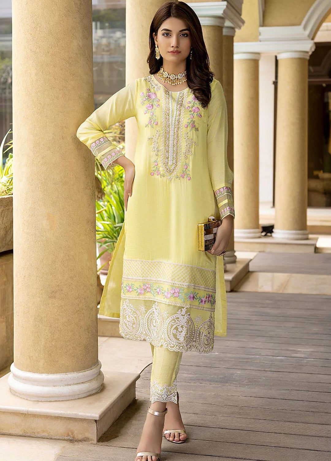 Azure Luxury Pret   2 Piece Dress Mellow Maze MM301