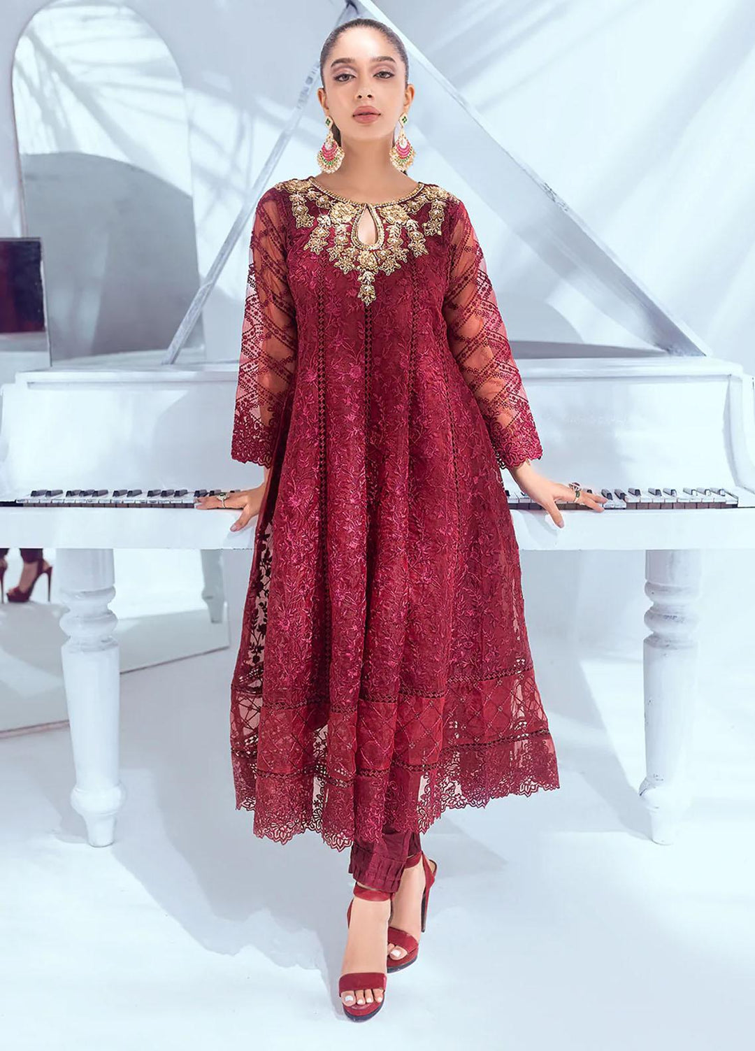 Azure Luxury Pret   2 Piece Dress Cabaret CB307