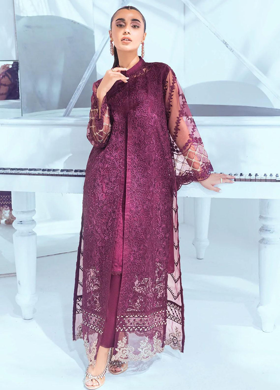 Azure Luxury Pret   2 Piece Dress Thistle TT309