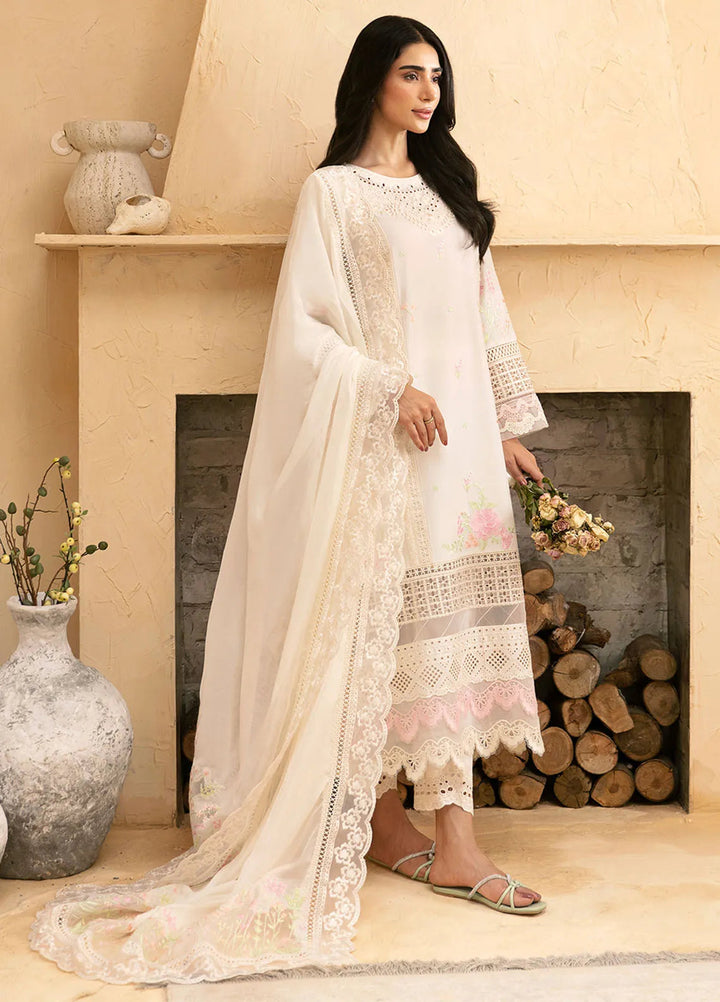 Azure Embroidered Suit Unstitched 3 Piece AZU24PC 58 Blissful Snow - Luxury Collection