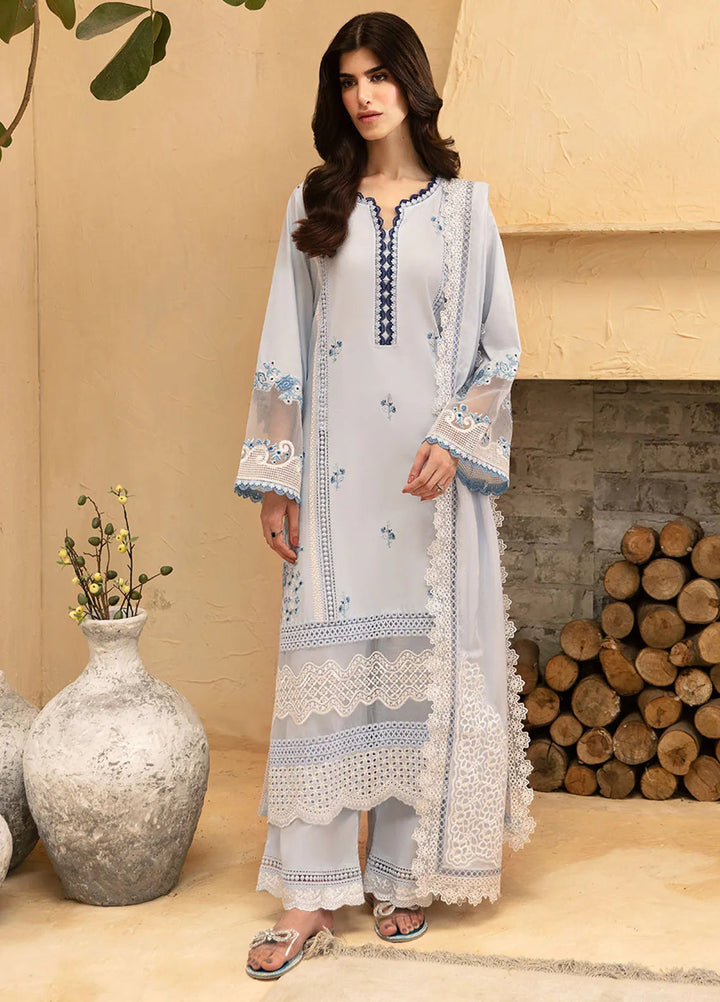 Minor Defect - Azure Embroidered Suit Unstitched 3 Piece AZU24PC 59 Skyline Serenity - Luxury Collection