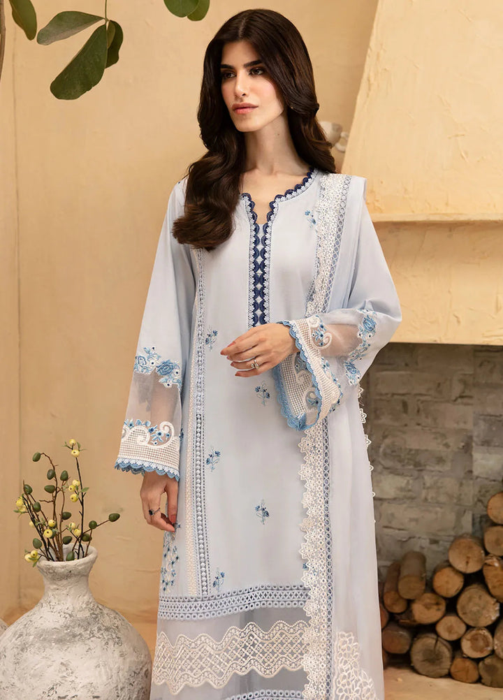Azure Embroidered Suit Unstitched 3 Piece AZU24PC 59 Skyline Serenity - Luxury Collection
