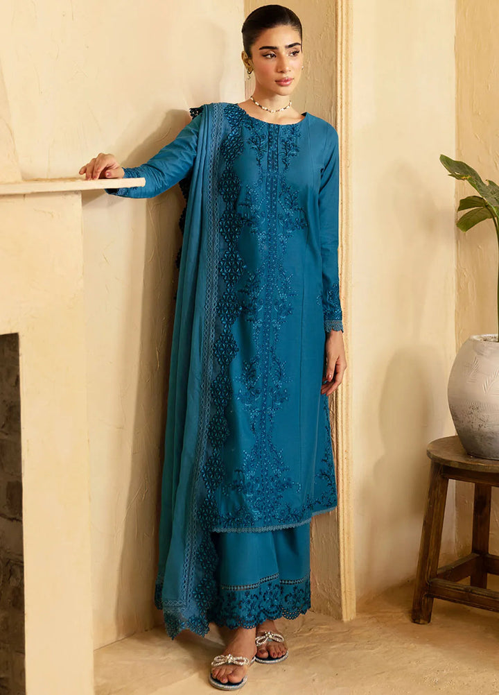 Azure Embroidered Suit Unstitched 3 Piece AZU24PC 61 Marine Whisper - Luxury Collection
