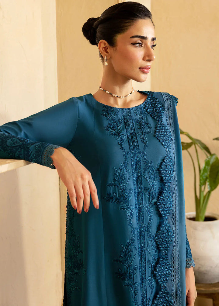 Azure Embroidered Suit Unstitched 3 Piece AZU24PC 61 Marine Whisper - Luxury Collection