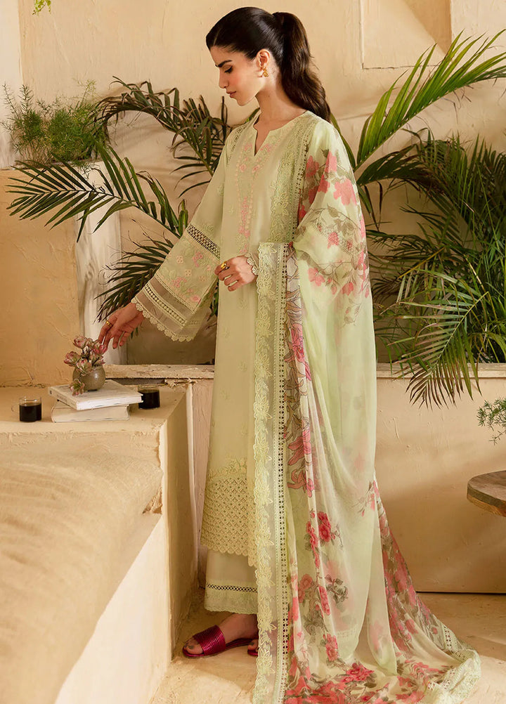 Azure Embroidered Suit Unstitched 3 Piece AZU24PC 63 Meadow Mist - Luxury Collection