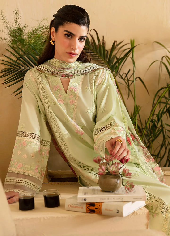 Azure Embroidered Suit Unstitched 3 Piece AZU24PC 63 Meadow Mist - Luxury Collection