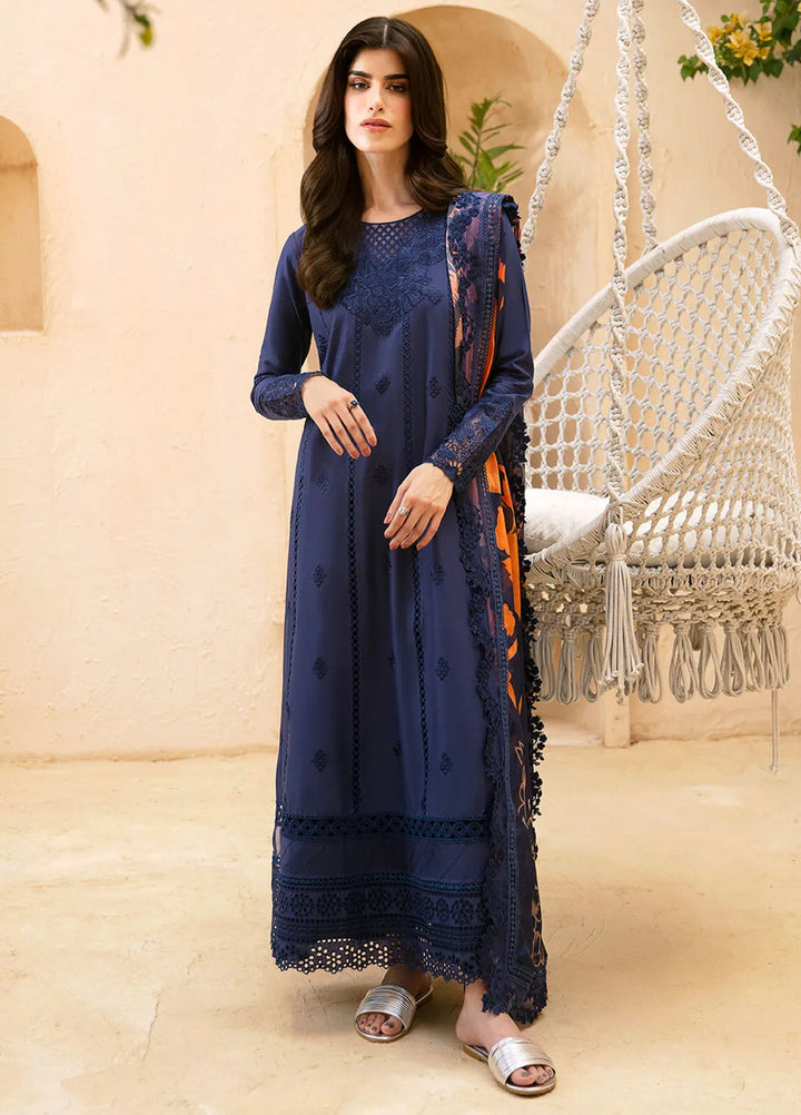 Azure Embroidered Suit Unstitched 3 Piece AZU24PC 65 Ocean Elegance - Luxury Collection