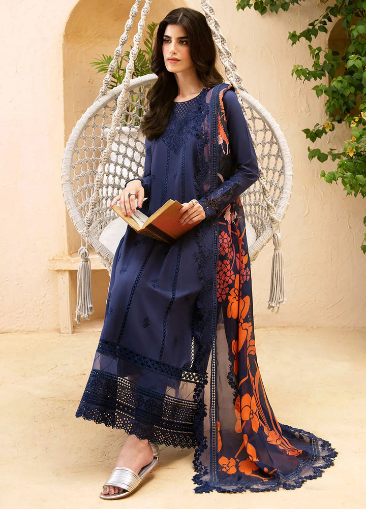 Azure Embroidered Suit Unstitched 3 Piece AZU24PC 65 Ocean Elegance - Luxury Collection