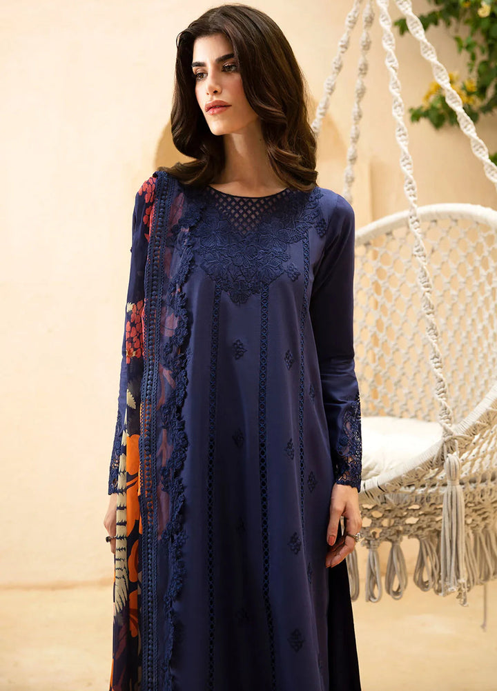 Azure Embroidered Suit Unstitched 3 Piece AZU24PC 65 Ocean Elegance - Luxury Collection