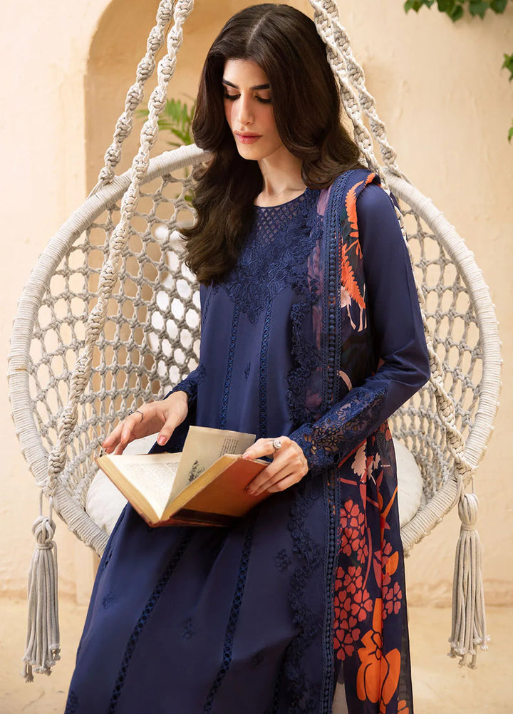 Azure Embroidered Suit Unstitched 3 Piece AZU24PC 65 Ocean Elegance - Luxury Collection