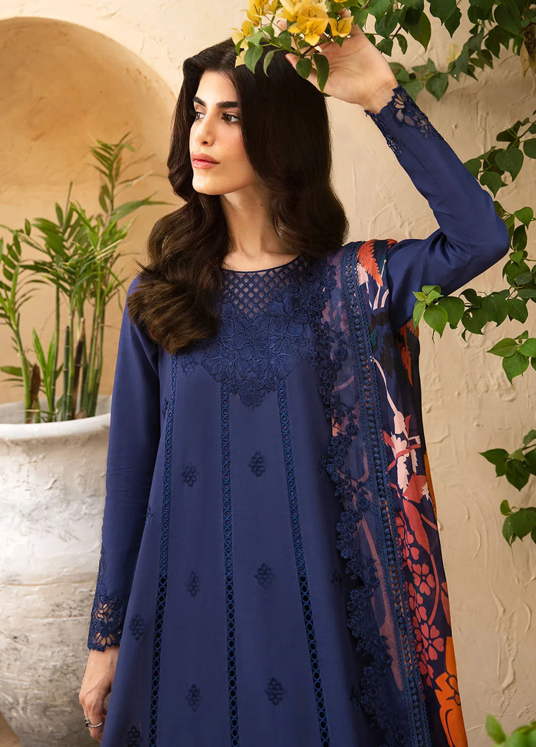 Azure Embroidered Suit Unstitched 3 Piece AZU24PC 65 Ocean Elegance - Luxury Collection