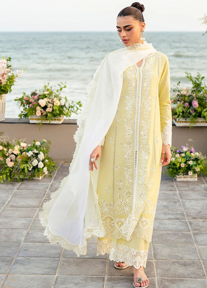 Azure Embroidered Lawn Suits Unstitched 3 Piece AZU25LL Imperial Saffron - Summer Collection