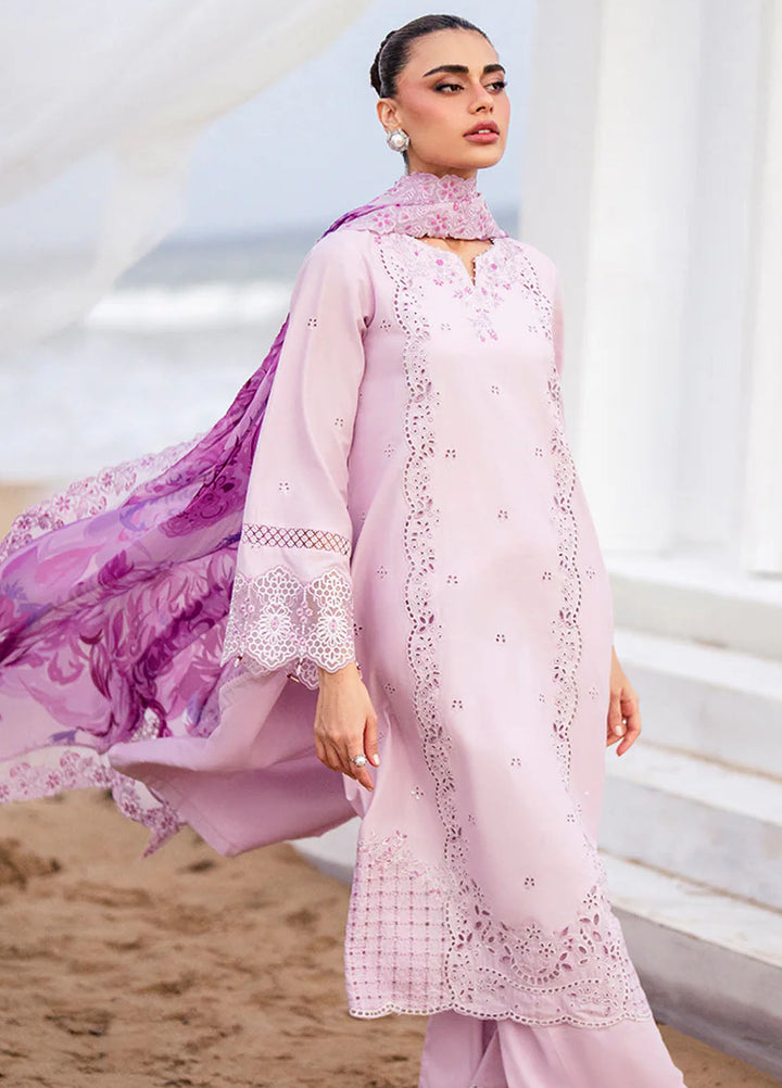 Azure Embroidered Lawn Suits Unstitched 3 Piece AZU25LL Lilac Majesty - Summer Collection