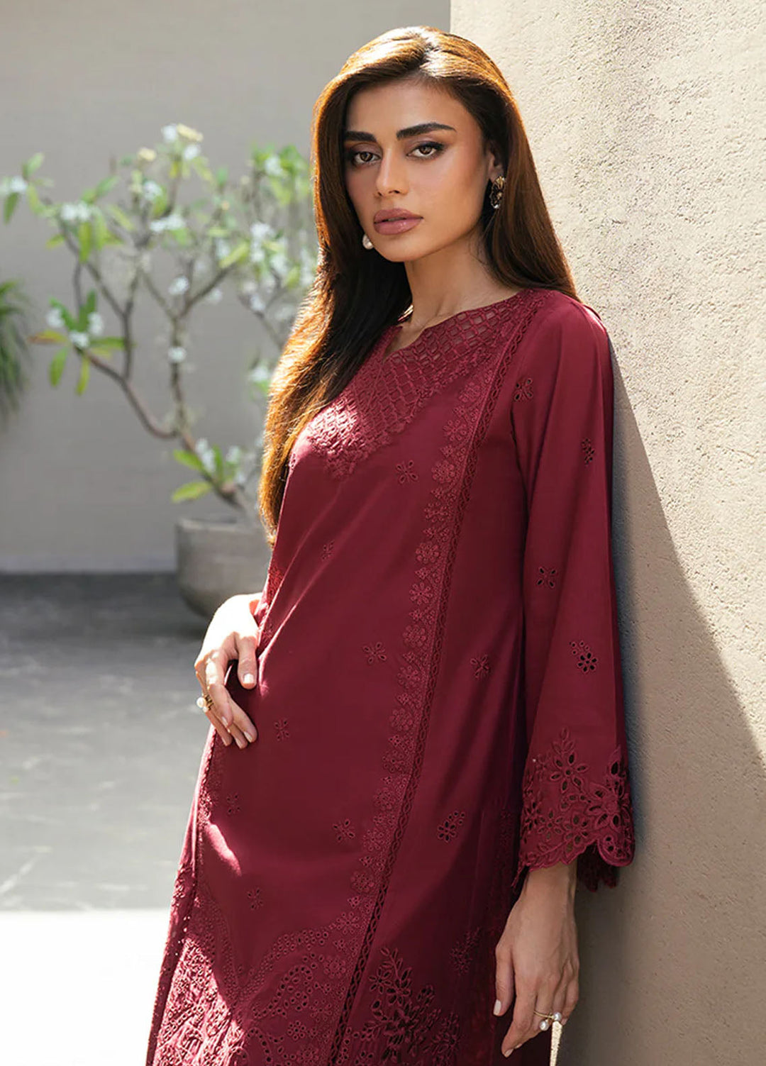 Azure Embroidered Lawn Suits Unstitched 3 Piece AZU25LL Rosso Royal - Summer Collection