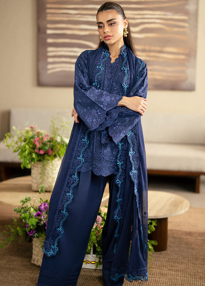 Azure Embroidered Lawn Suits Unstitched 3 Piece AZU25LL Sapphire Veil - Summer Collection