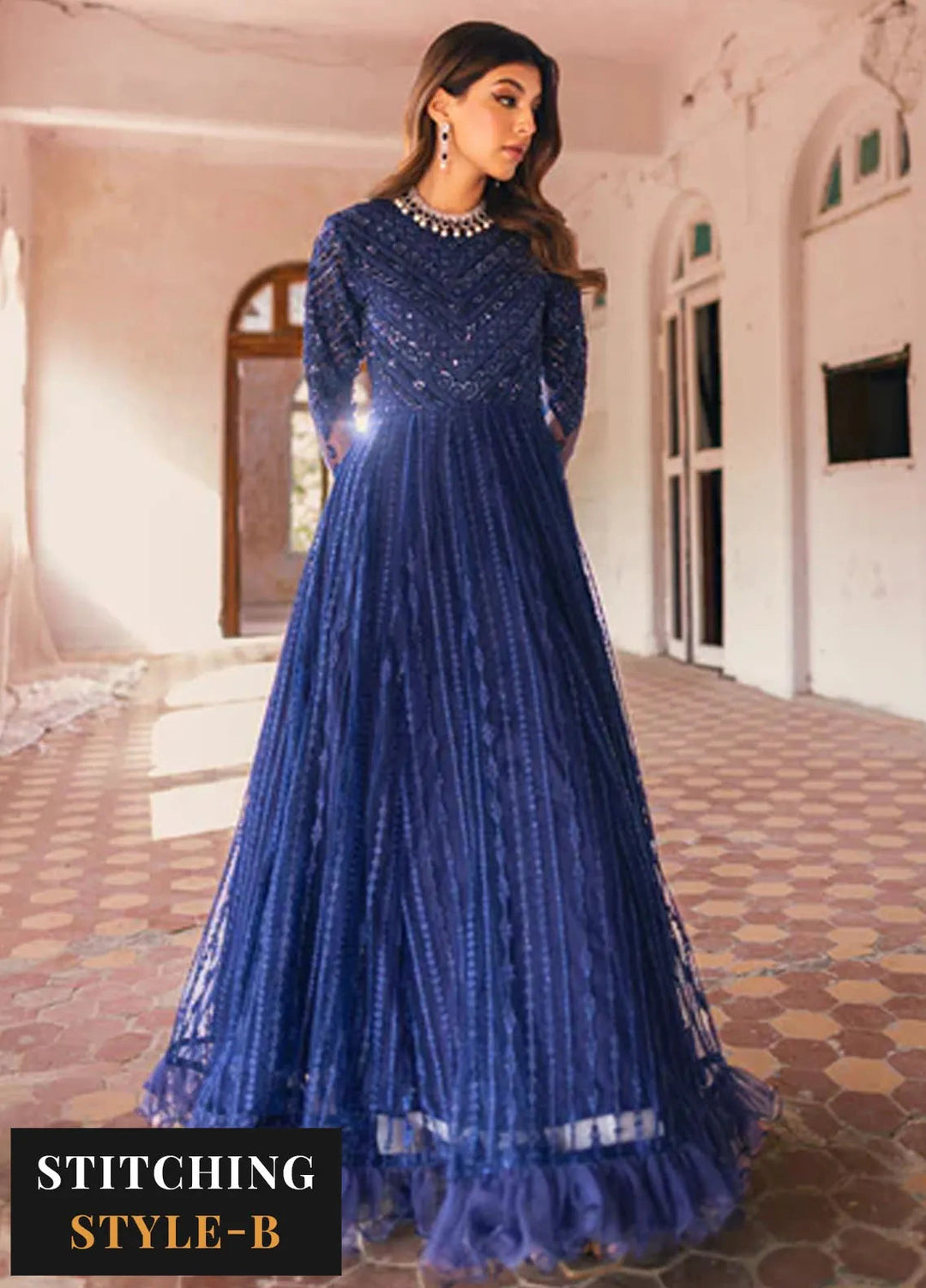 Azure Embroidered Net Suit Unstitched 3 Piece AZ24W Ghazal - Formals Collection
