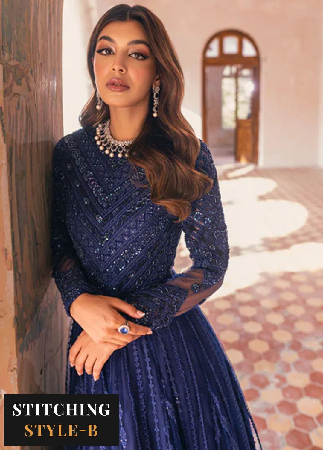 Azure Embroidered Net Suit Unstitched 3 Piece AZ24W Ghazal - Formals Collection