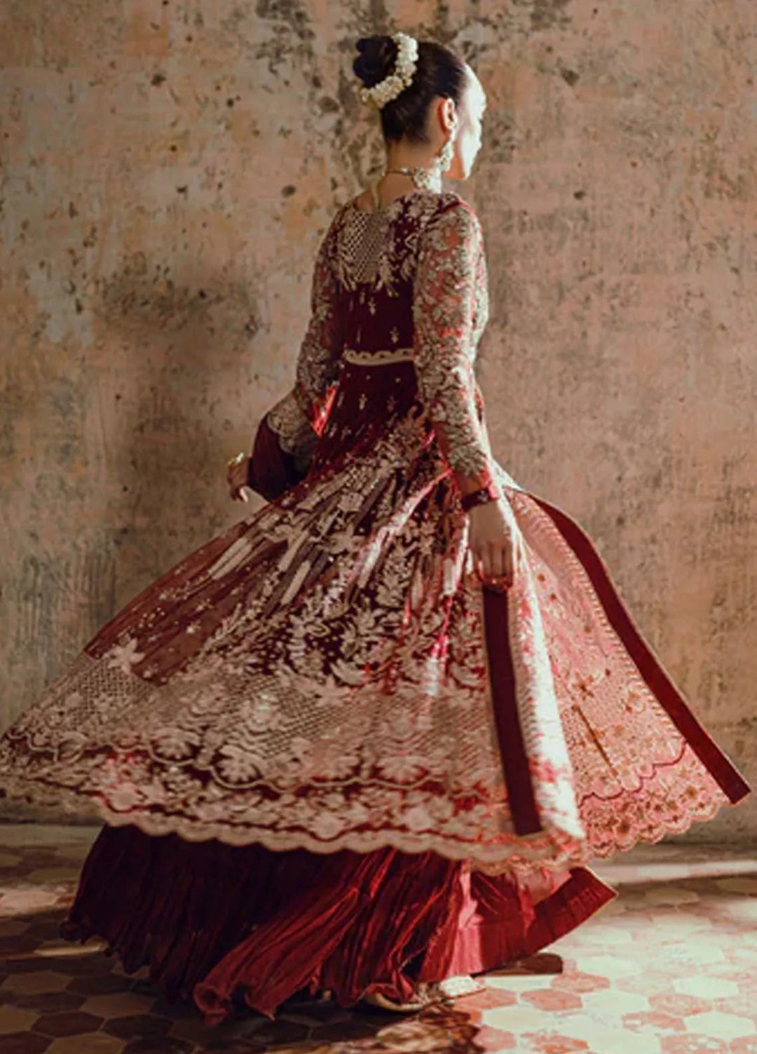 Azure Embroidered Net Suit Unstitched 3 Piece AZ24W Hoor - Formals Collection