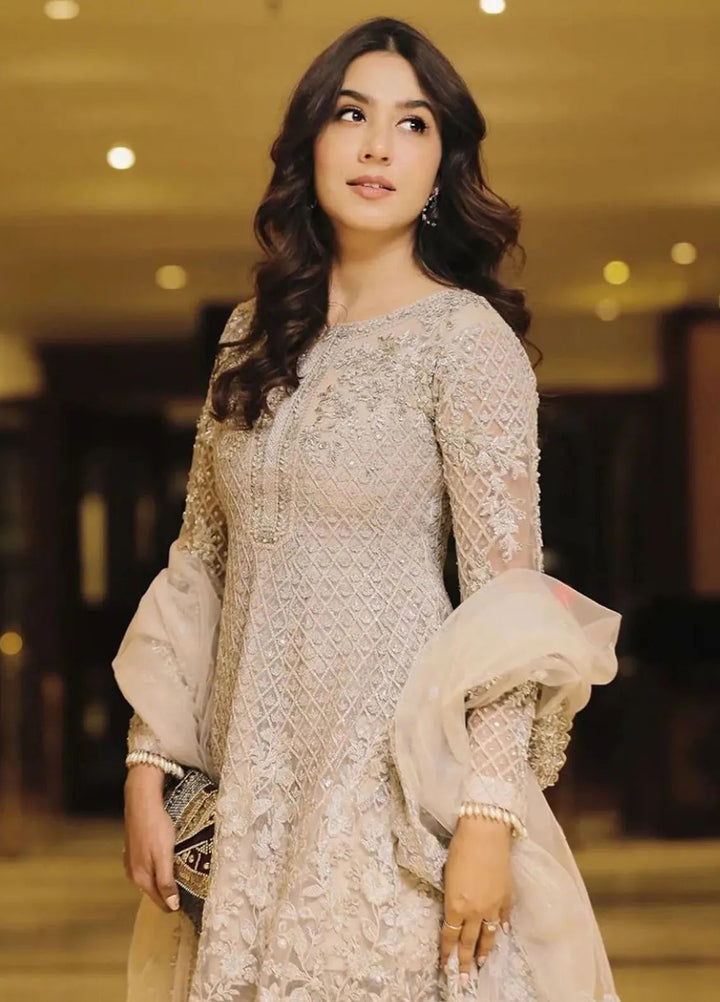 Azure Embroidered Net Suit Unstitched 3 Piece AZ24W Jugnu - Formals Collection