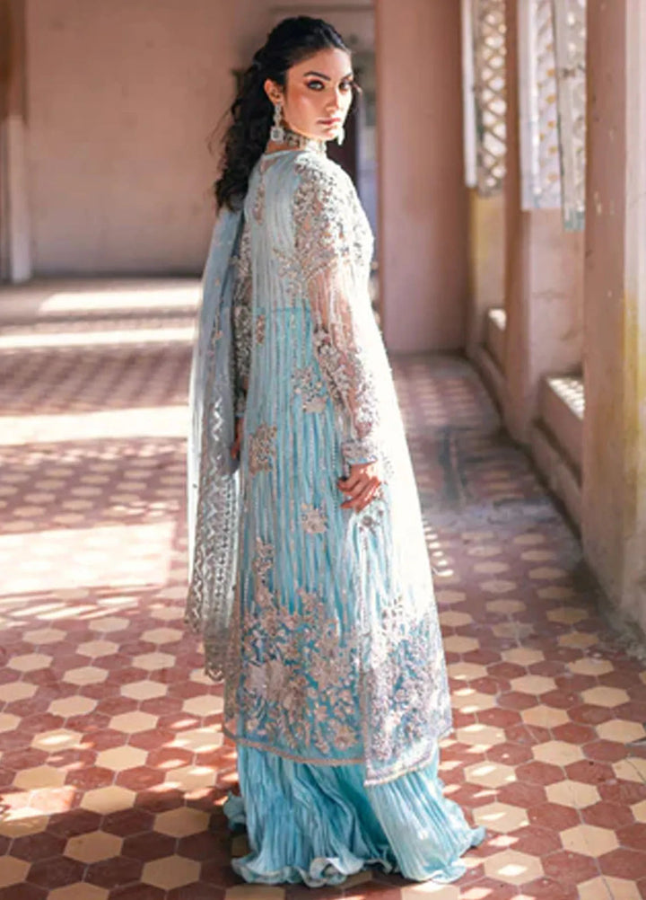 Azure Embroidered Net Suit Unstitched 3 Piece AZ24W Mah Jabeen - Formals Collection