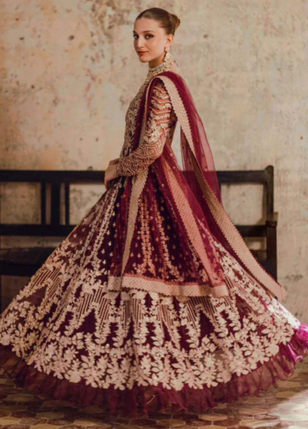 Azure Embroidered Net Suit Unstitched 3 Piece AZ24W Parisa - Formals Collection