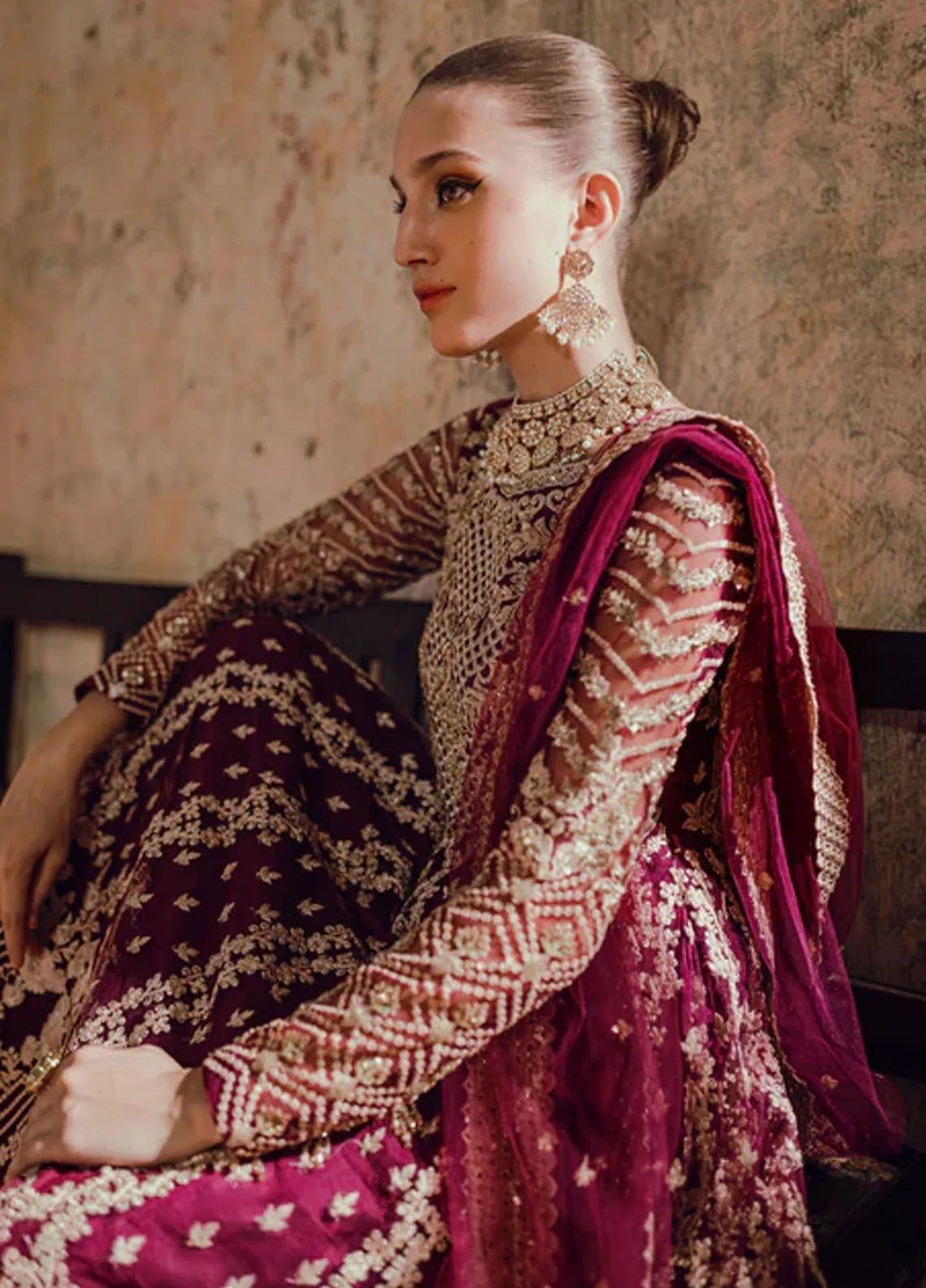 Azure Embroidered Net Suit Unstitched 3 Piece AZ24W Parisa - Formals Collection