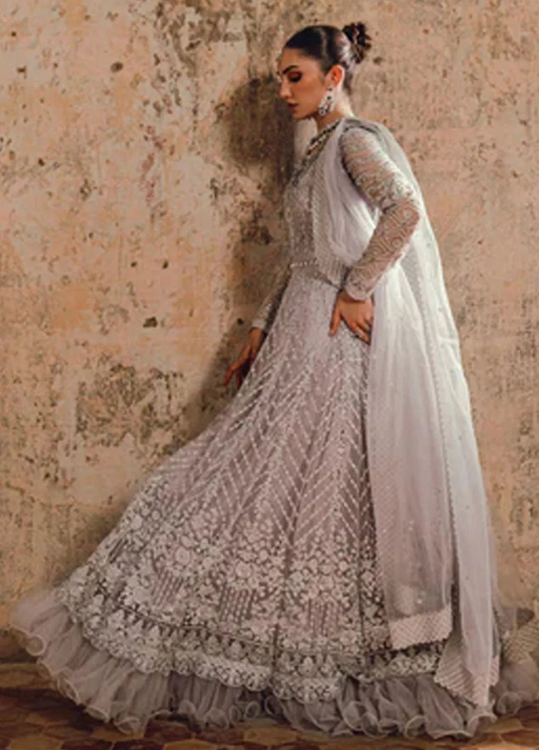 Azure Embroidered Net Suit Unstitched 3 Piece AZ24W Sehar - Formals Collection