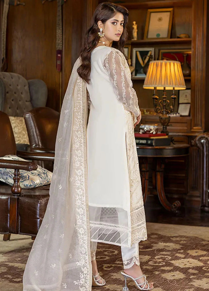 Azure  Embroidered Organza Suit Unstitched 4 Piece Regal Beaute - Festive Collection
