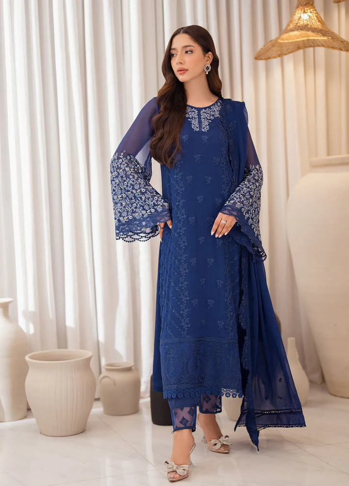 Azure Embroidered Suit Unstitched 3 Piece AZU24EU Azure Breeze - Festive Collection