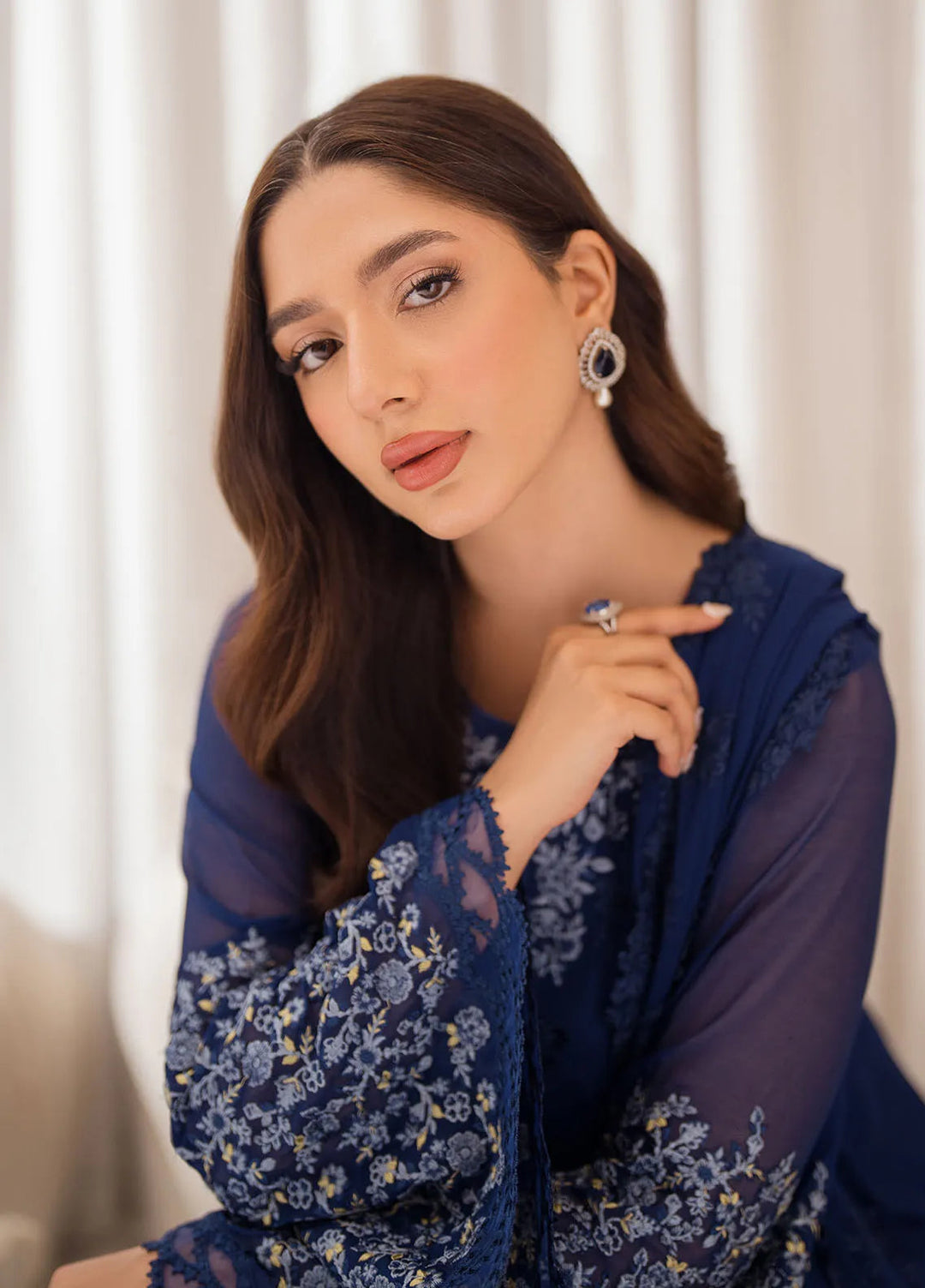 Azure Embroidered Suit Unstitched 3 Piece AZU24EU Azure Breeze - Festive Collection