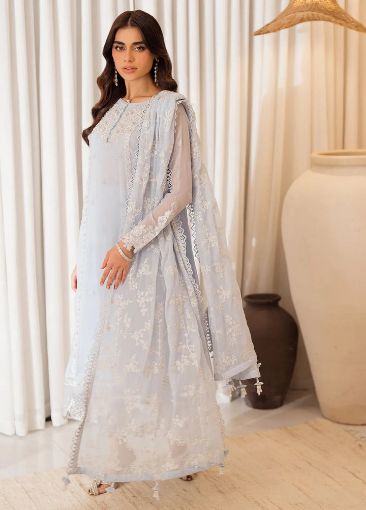Azure Embroidered Suit Unstitched 3 Piece AZU24EU Serenity Sky - Festive Collection