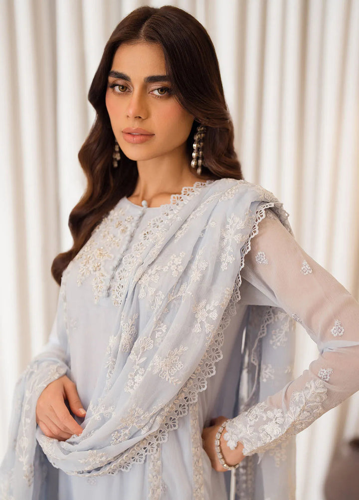 Azure Embroidered Suit Unstitched 3 Piece AZU24EU Serenity Sky - Festive Collection